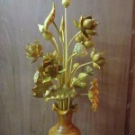 hoa sen gỗ mít thờ 11 bông