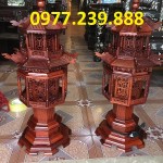 bán đèn mái chùa bằng gỗ hương 91cm