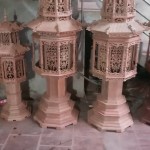 đèn thờ mái chùa bằng gỗ hương