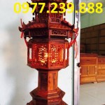 đèn thờ mái chùa bằng gỗ hương 1m