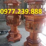 đèn thờ mái chùa gỗ hương 91cm