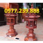 đôi đèn mái chùa bằng gỗ hương 91cm