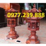 đôi đèn thờ bằng gỗ hương cao 157cm