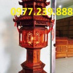 đôi đèn thờ bằng gỗ hương cao 160cm