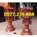 đôi đèn thờ bằng gỗ hương cao 2m