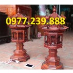 đôi đèn thờ bằng gỗ hương cao 91cm