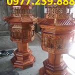 đôi đèn thờ mái chùa gỗ hương 175