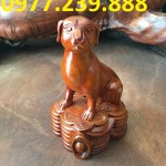 tượng chó gỗ hương