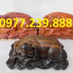 tượng heo bằng gỗ hương dài 20cm