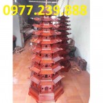 đèn thờ tháp chùa gỗ hương 11 tầng cao 100cm