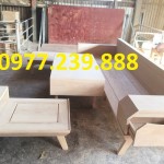 bán bộ bàn ghế sofa đơn bằng gỗ sồi nga