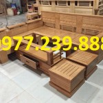 bán sofa góc chữ u bằng gỗ sồi nga