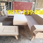 bộ bàn ghế sofa đơn bằng gỗ sồi