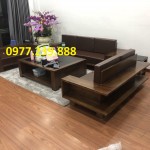 bộ sofa chữ l bằng gỗ sồi nga giá rẻ