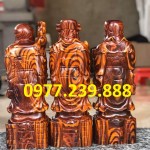 bộ tượng gỗ ông Phúc Lộc Thọ trắc 60cm