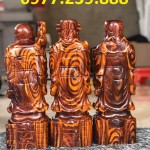 bộ tượng gỗ ông Phúc Lộc Thọ trắc 70cm