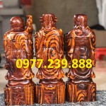 bộ tượng gỗ ông Phúc Lộc Thọ trắc dây 30cm