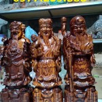 bộ tượng phúc lộc thọ gỗ trắc 50cm