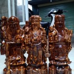 bộ tượng tam đa bằng gỗ trắc 40cm