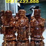 bộ tượng tam đa bằng gỗ trắc dây 60cm